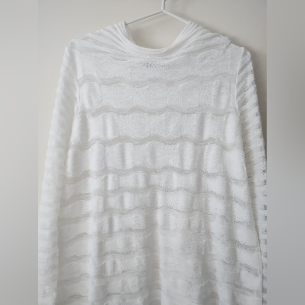 OSKA White Ripple Knit Sweater L - Picture 2 of 4